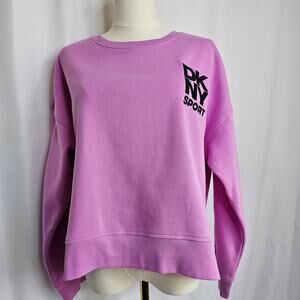 DKNY Sport L Pink/Lavender Soft Pullover Hi-Low Hem Spring